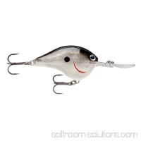 Rapala Dives-To Series Custom Ink Lure Size 10, 2 1/4" Length, 6' Depth, 2 Number 4 Treble Hooks, Silver, Per 1   565377718